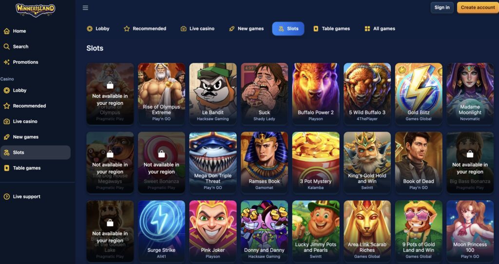 Best Non UK Casino For High RTP Slots & Game Variety - Winner Island